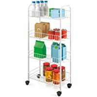 Los mejores  - Metaltex CARRITO MULTIUSO 4 ESTANTES PISA BLANCO- Acero- 4 Cestos